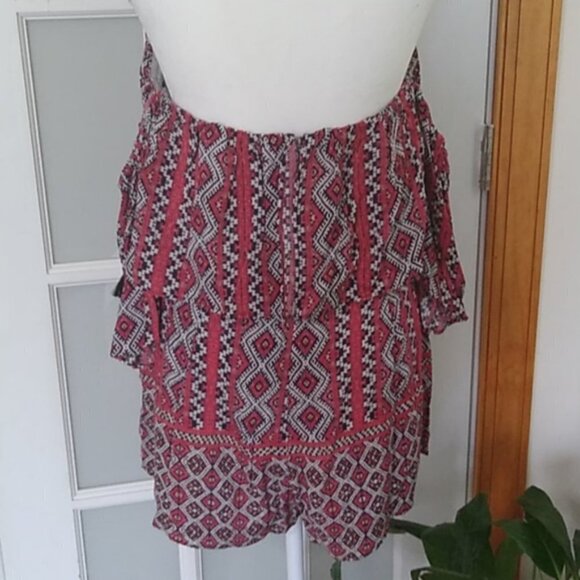 NEW ale by Alessandra Gerarda Boho Hippie Romper - Picture 4 of 14